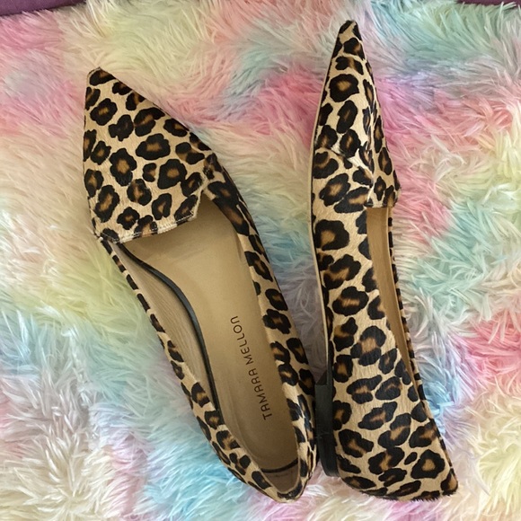Tamara Mellon Animal Print Pointed Toe Flats - Picture 5 of 7